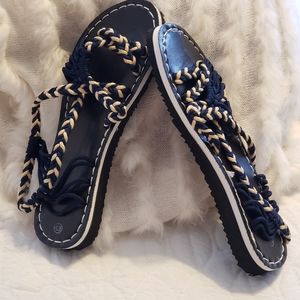 PAOTMBU Beige & Navy Braided strands size 10